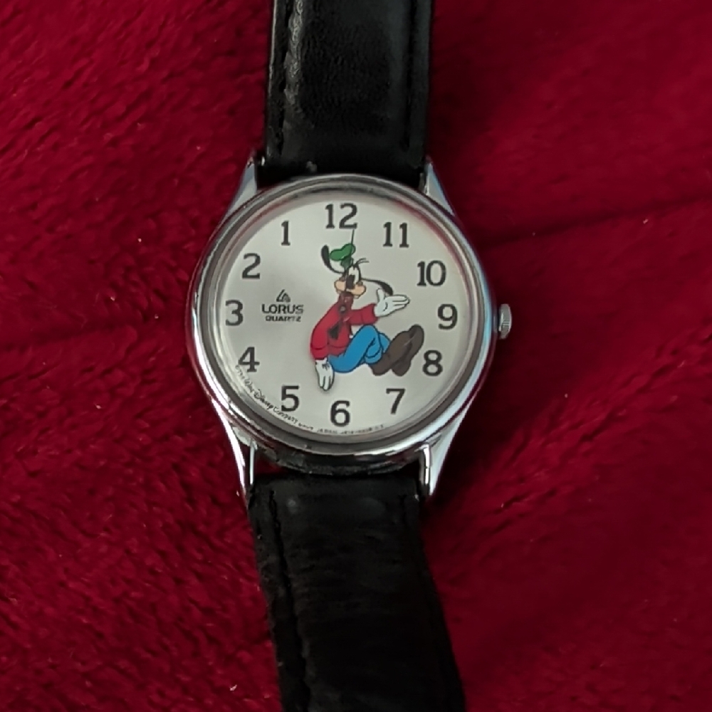 Lorus Goofy Character Watch with Black Strap